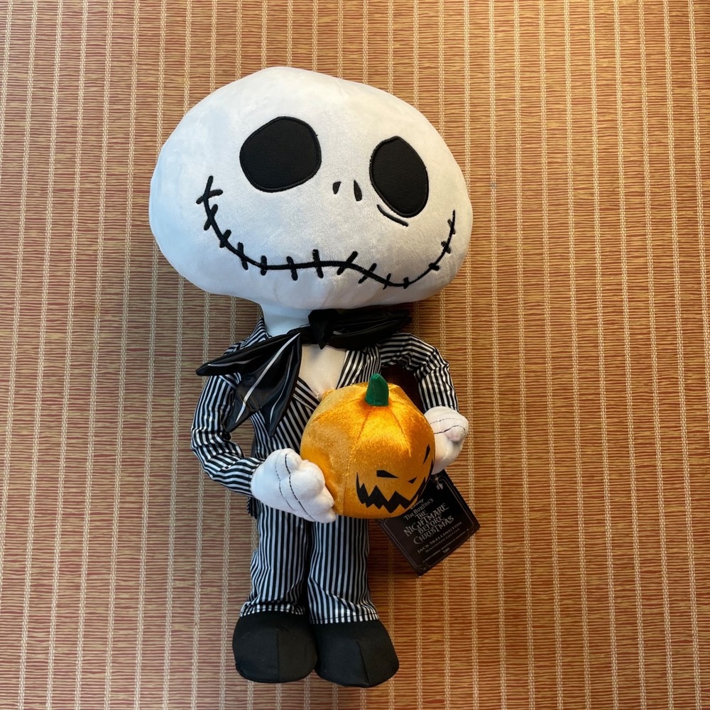 Disney Nightmare Before Christmas Jack Skellington Pumpkin Halloween Greeter New